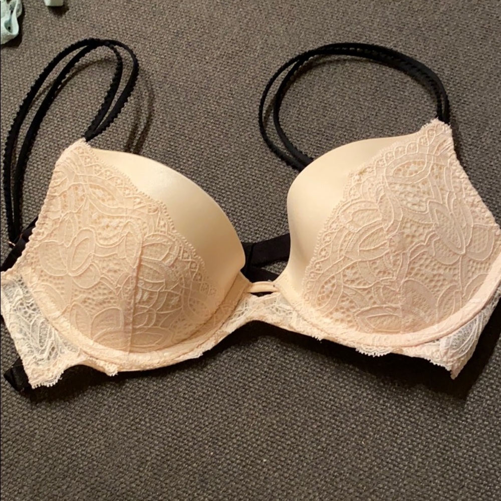 Lace Push Up Bra with Strappy Back